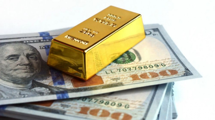 Năm 2020, giá vàng tăng hơn 28%, giá USD giảm nhẹ